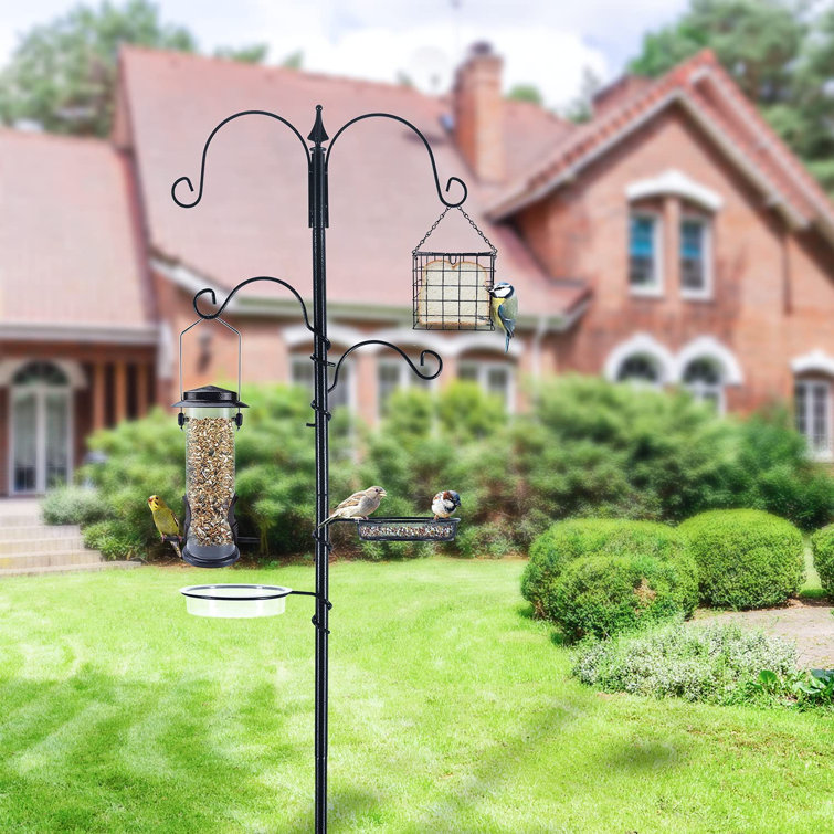 Arlmont & Co. Deck Hook Bird Feeder Pole Bird Feeder Porch Multi Hook